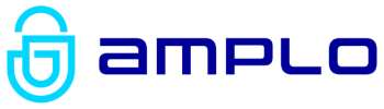 Logo da Amplo, empresa especializada em segurança eletrônica.